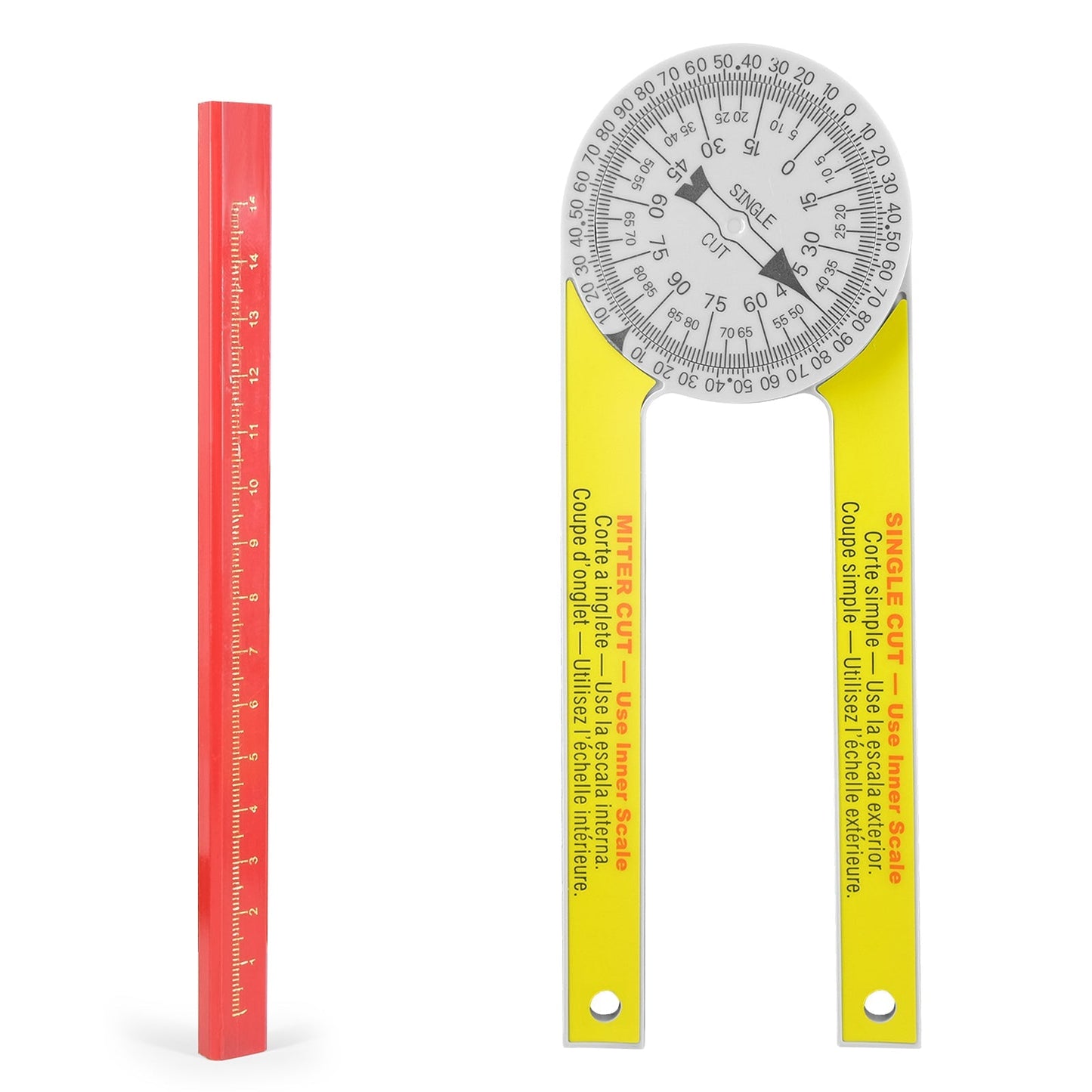 đ Perfekte Gehrungsverbindungen jedes Mal â 7" Aluminium-Winkelmesser fĂŒr GehrungssĂ€gen. Kein RĂ€tselraten mehr. Lager in GroĂbritannien