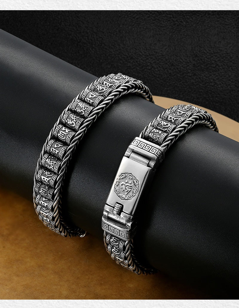 💎 50 % RABATT! 💎 Tibetisches Gebetsmühlen-Armband – 925er Sterlingsilber, Glücksbringer & Valentinstagsgeschenk
