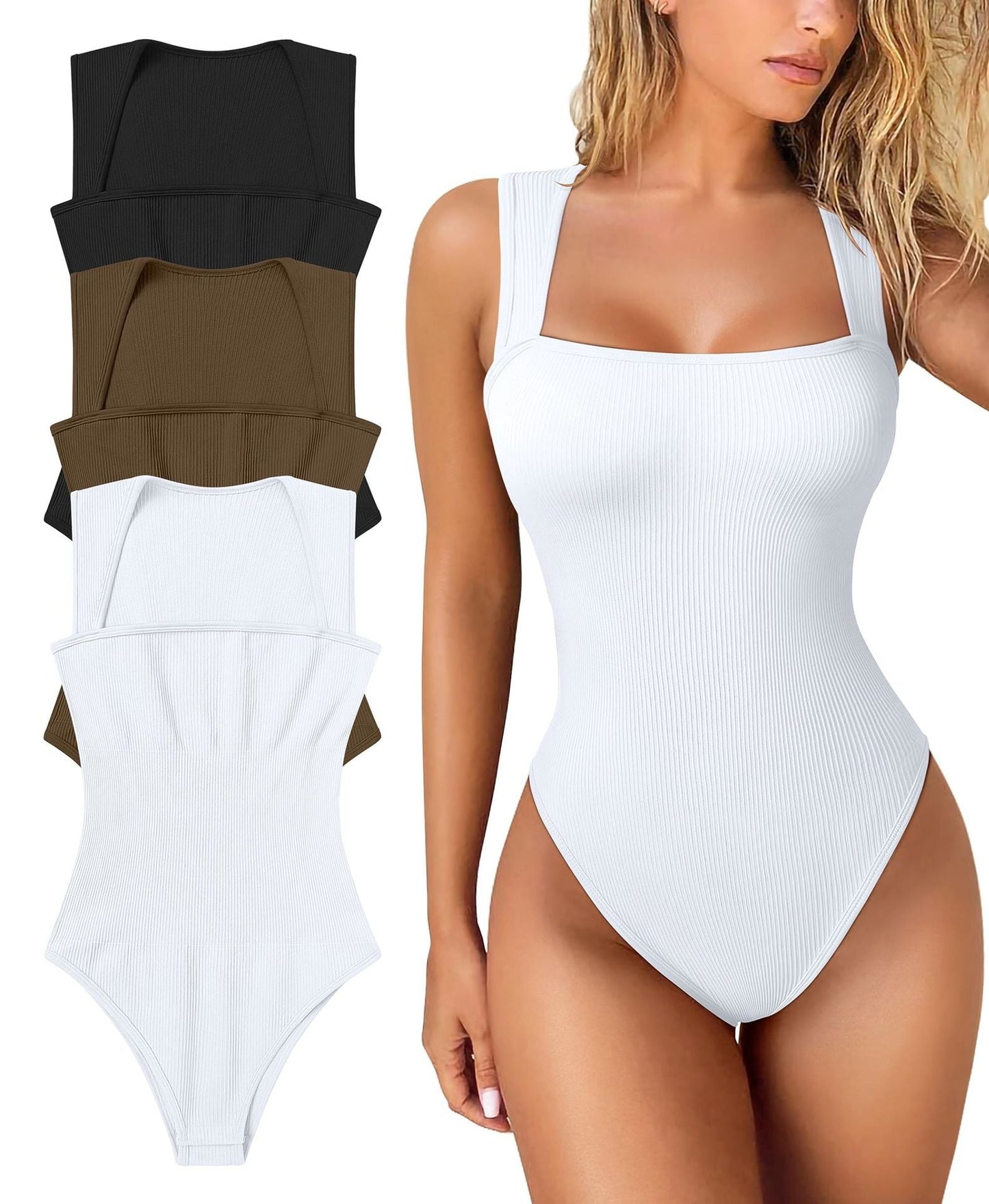 🔥Letzter Tag: 49 % Rabatt✨ Ärmellose figurformende Bodysuits mit Bauchkontrolle