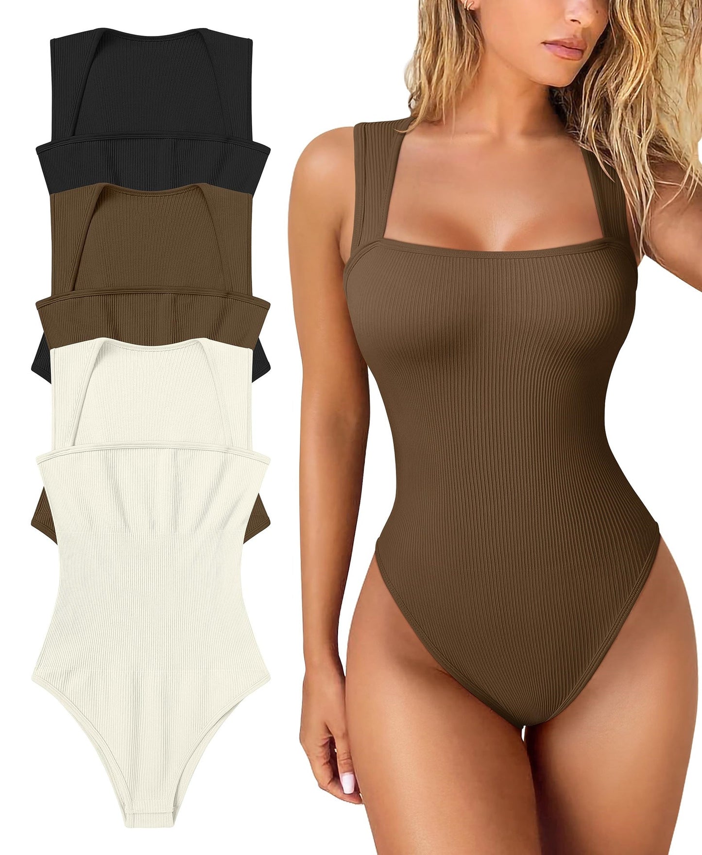 🔥Letzter Tag: 49 % Rabatt✨ Ärmellose figurformende Bodysuits mit Bauchkontrolle