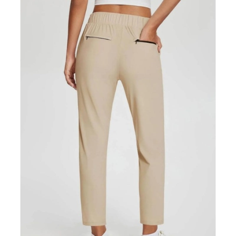 ❤️🔥Sommer-Verkauf 50% Rabatt🏆Elastische Damenhose mit hoher Taille und Reißverschlusstaschen