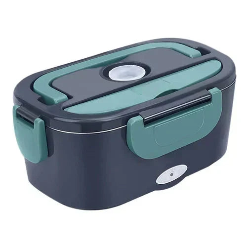 🔥 50 % Rabatt – Tragbare Heiz-Lunchbox mit Edelstahl-Einsatz – doppelte Spannung (12 V/220 V), trockene Erwärmung ohne Wasser – ideal für Auto, Büro & Reisen 🍱