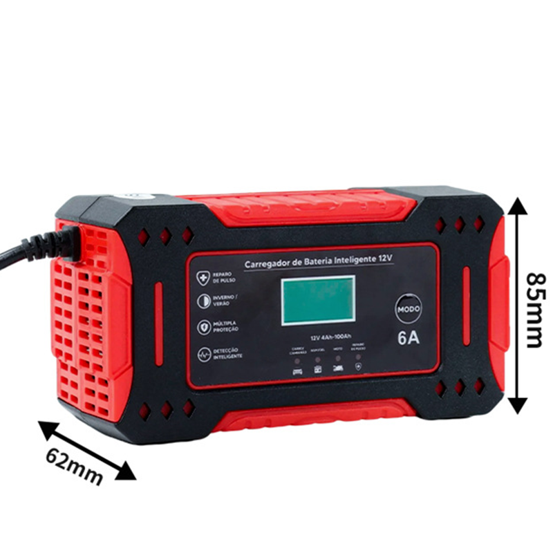 đ Neujahrsgeschenk â 50% RABATT!đ12V Slim Ladegerät (6A + Pulsreparatur) â Kompatibel mit Auto/Motorrad/E-Bike: Sicher & Langlebig!