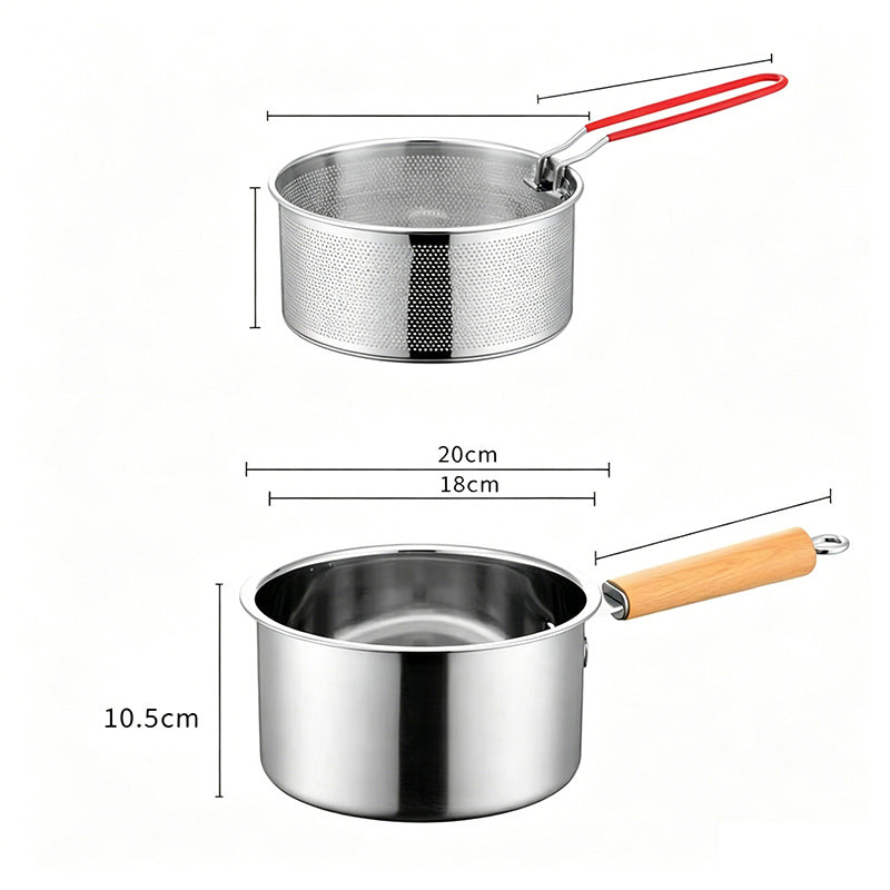 Multifunktionaler Bratentopf aus Edelstahl 304