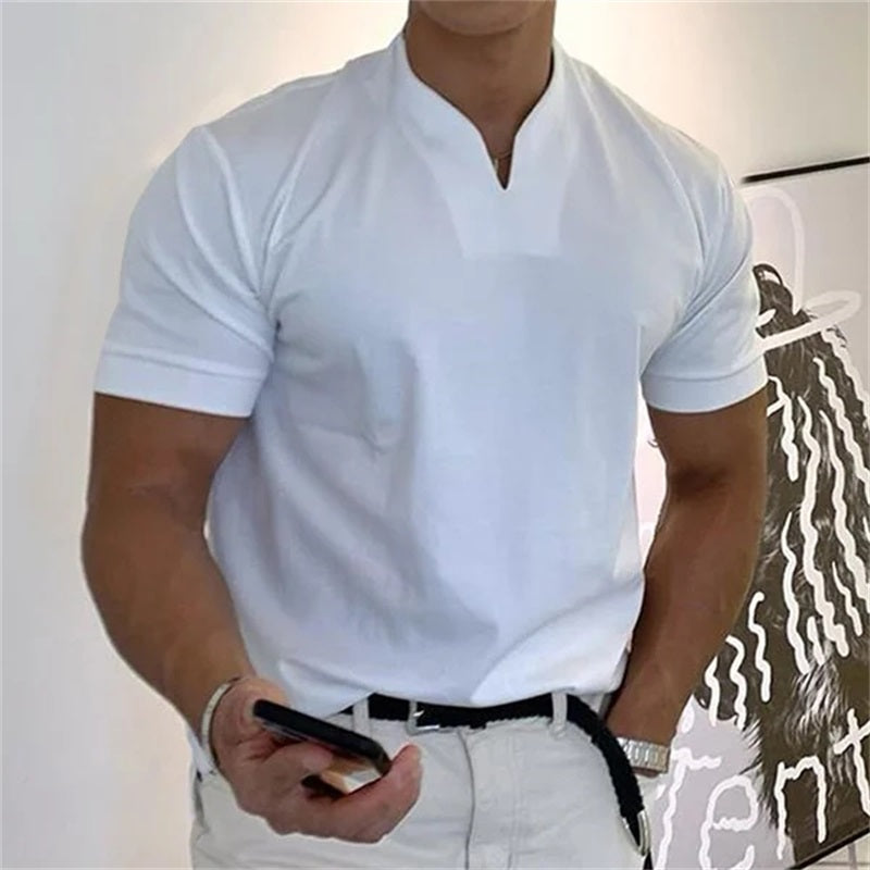 🏋️ Sportliches Herren V-Shirt aus Baumwolle – Ideal für Training & Freizeit