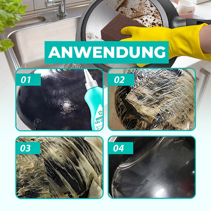 Gel-Reiniger für fettige Pfanne🌟💥Sanft auftragen für sofortige Reinigung