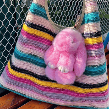 🏆 BEGRENZTES SONDERANGEBOT – 49 % RABATT 🐰 Handgemachte weiche Häschen-Pompon-Anhänger