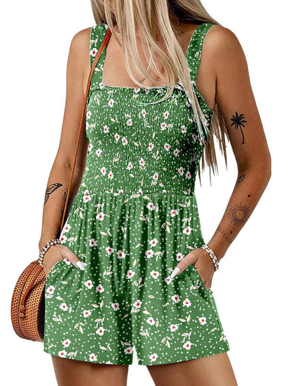🌞Sommer-Hot-Sale - 49% Rabatt💃Sommer-Overall ärmellos mit Smock-Optik – Bequem & lässig