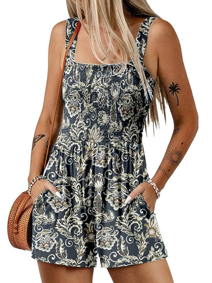 🌞Sommer-Hot-Sale - 49% Rabatt💃Sommer-Overall ärmellos mit Smock-Optik – Bequem & lässig