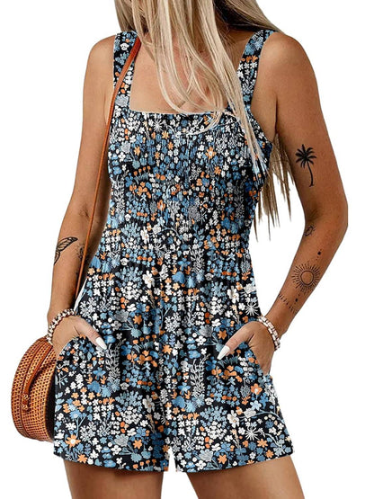 🌞Sommer-Hot-Sale - 49% Rabatt💃Sommer-Overall ärmellos mit Smock-Optik – Bequem & lässig