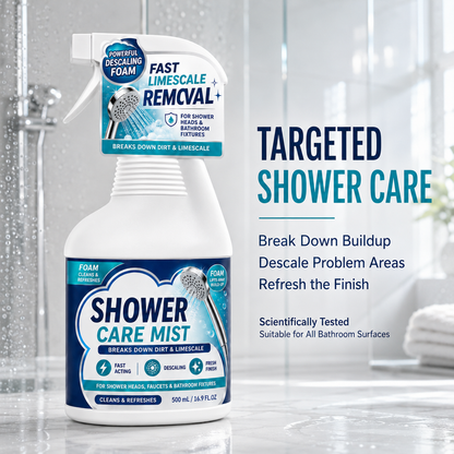 ❄️Summerfresh 50 % Rabatt!🚿Schnell wirkendes Kalkentfernungsspray für das Badezimmer – Reiniger für Dusche, Wasserhähne und Kalkablagerungen, 500 ml