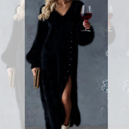 ✨Elegantes Strickkleid für Damen mit Seitenschlitz