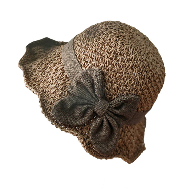 🎀 50 % RABATT 👒 | Strohhut mit Retro-Schleife – Faltbar & atmungsaktiv für den Sommer