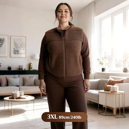 Ihr neues Lieblingsoutfit für den Winter – ein dreiteiliges Lounge-Set aus warmem Strick, das Sie den ganzen Tag über gemütlich, schick und selbstbewusst hält ❄️