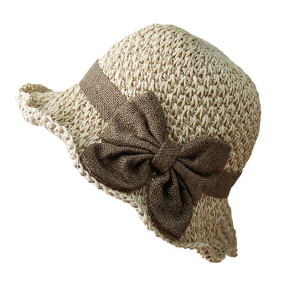 🎀 50 % RABATT 👒 | Strohhut mit Retro-Schleife – Faltbar & atmungsaktiv für den Sommer