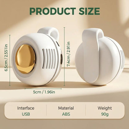 🌀50 % RABATT🌿 Flügelloser Ventilator | 360°-Drehung · Zum Aufstecken oder Aufhängen · Ultraleicht und tragbar · 1,5-Stunden-Schnellladung mit langer Akkulaufzeit · 3 Geschwindigkeitsstufen