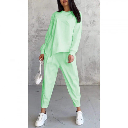 💕Damen Langarm-Sweatshirts mit unregelmäßigem Saum & Hosen-Set