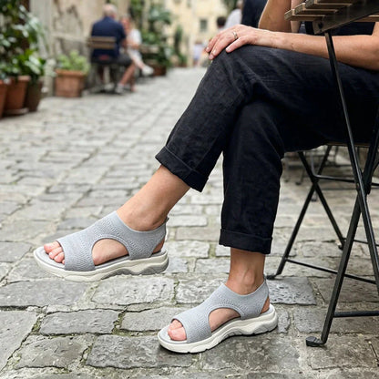 🌺Bequeme atmungsaktive flache Sandalen mit offener Zehe für Damen im Sommer