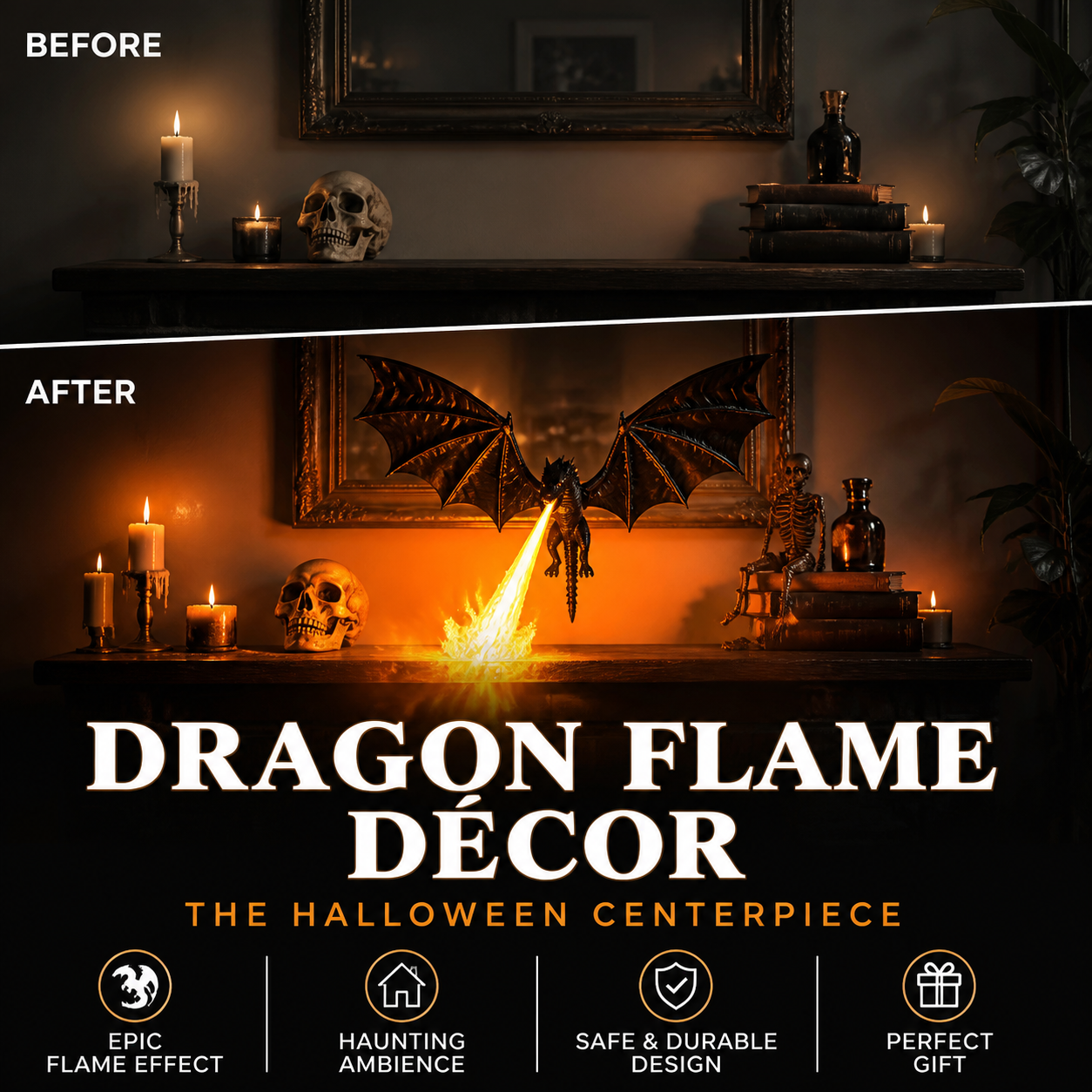🐉🔥 NUR FÜR BEGRENZTE ZEIT 50 % RABATT! Drachenflammen-Dekoration – realistischer Flammeneffekt, PLA-Seidenfaden – ein Must-Have für die Halloween-Dekoration! Bei Bestellung von 2 oder mehr Artikeln gibt es einen Rabatt 🎃🌙✨