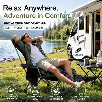 🪑 Tragbarer verstellbarer Klappstuhl für Außenbereich – Leicht, stabil & vielseitig – Ideal für Garten, Camping, Strand oder Terrasse – einfacher Transport und Aufbau 🏕️✨