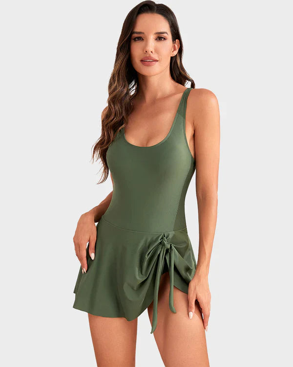 👙 Last Day Sale 50 % RABATT 💃 Damen-Einteiler mit Bauchkontrolle und Bindeknoten