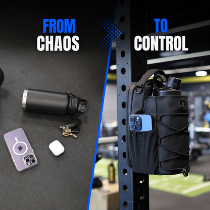 🧲Magnetische Sporttasche – für eine Tragkraft von 9 kg getestet, mit Stauraum für Trinkflasche und Handy sowie Umhängegurt