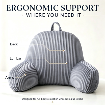 🛋️💤 50 % RABATT! Nie wieder Kissenstapel, die durchhängen! Dieses Lesekissen mit Rückenstütze, Nackenstütze und Armlehnen stützt dich wirklich – samtweich, waschbar und überall einsetzbar!