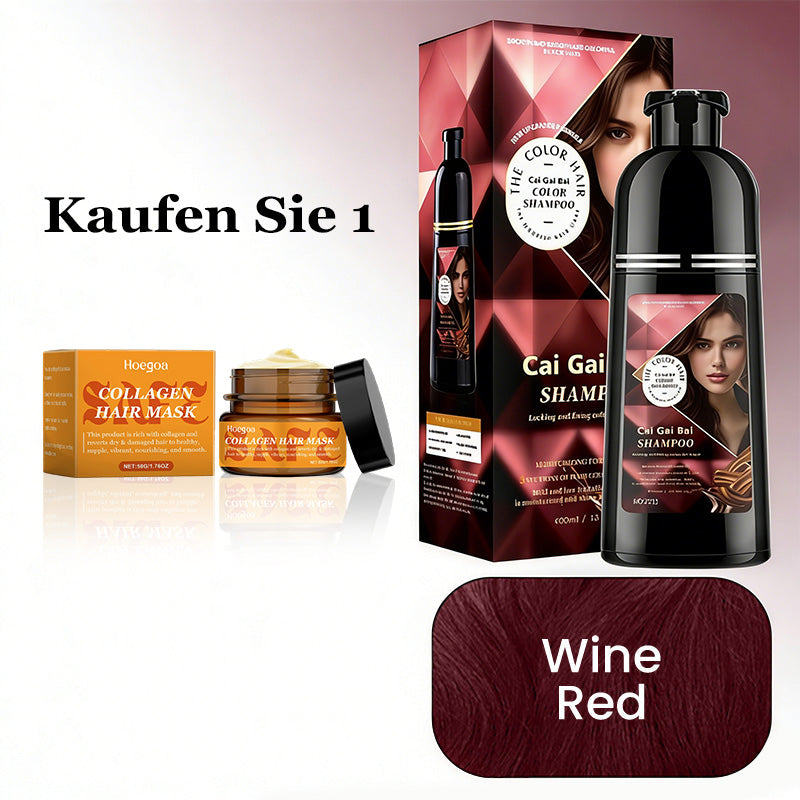 Sofortige Haarfärbeshampoo mit Kräuterextrakten für Männer & Frauen