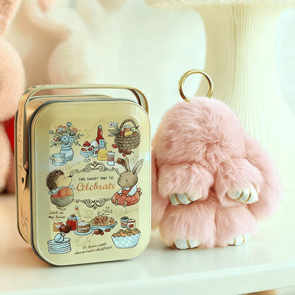 🏆 BEGRENZTES SONDERANGEBOT – 49 % RABATT 🐰 Handgemachte weiche Häschen-Pompon-Anhänger