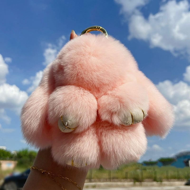 🏆 BEGRENZTES SONDERANGEBOT – 49 % RABATT 🐰 Handgemachte weiche Häschen-Pompon-Anhänger