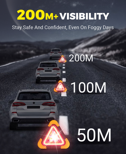 🚗Großes Sonderangebot – 50% Rabatt🆘3-IN-1 Dreieckige Solar-Notfall-Signalleuchte für den Straßenrand✨