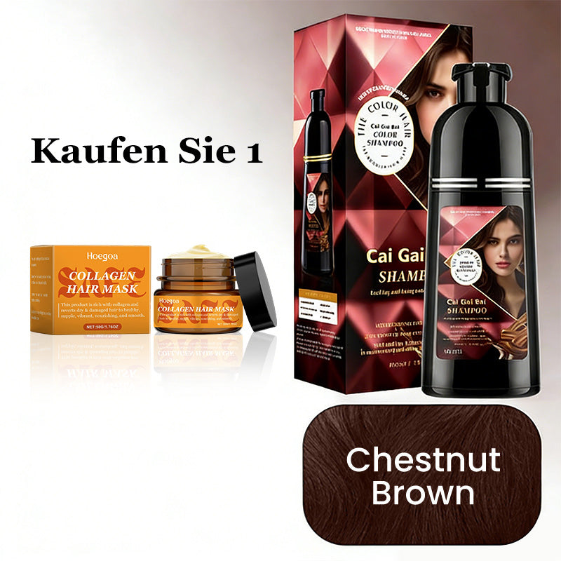 Sofortige Haarfärbeshampoo mit Kräuterextrakten für Männer & Frauen
