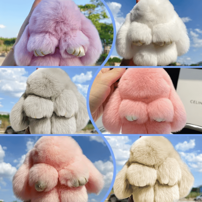 🏆 BEGRENZTES SONDERANGEBOT – 49 % RABATT 🐰 Handgemachte weiche Häschen-Pompon-Anhänger