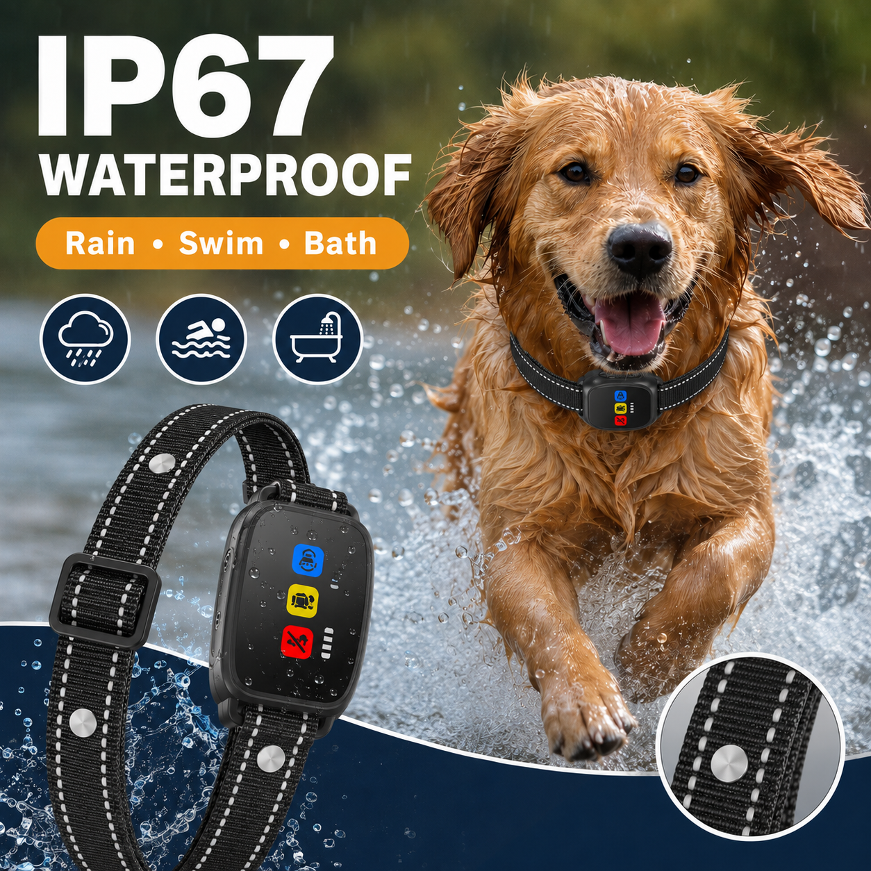Intelligentes Anti-Bell-Halsband für Hunde