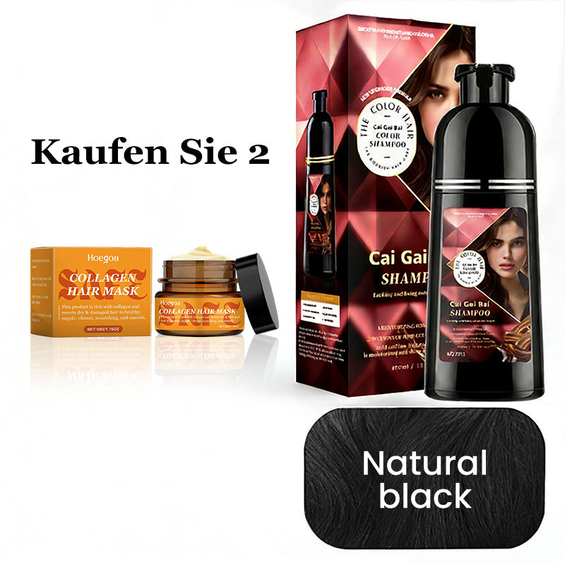 Sofortige Haarfärbeshampoo mit Kräuterextrakten für Männer & Frauen