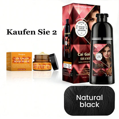Sofortige Haarfärbeshampoo mit Kräuterextrakten für Männer & Frauen