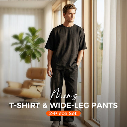 🎁2026 Neuheiten 50% RABATT💥Herren T-Shirt & Weite-Hose 2-teiliges Set