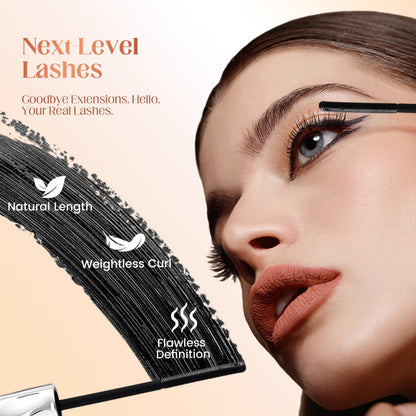 ✨LAST DAY KAUF 1 ERHALTE 1 KOSTENLOS!!✨ Tagesschöne Wimpern, verwischungsfest! Wasserfeste Fiber Mascara für natürliches Volumen.