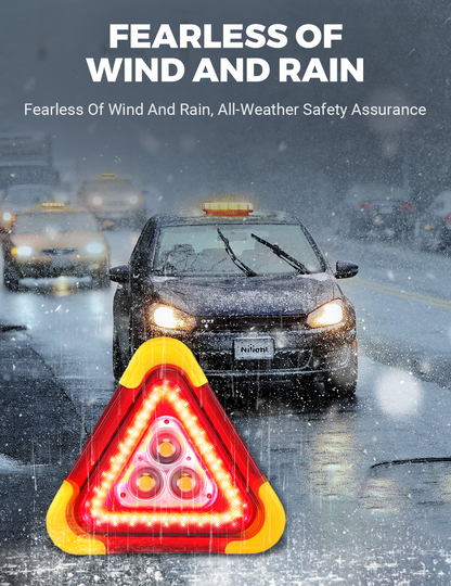 🚗Großes Sonderangebot – 50% Rabatt🆘3-IN-1 Dreieckige Solar-Notfall-Signalleuchte für den Straßenrand✨