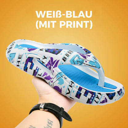 Bequeme Sommer-Flip-Flops mit dicken Sohlen