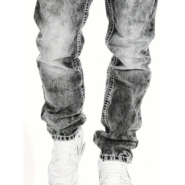 Kreative Stretch-Jeans für Herren, minimalistischer Stil, ideal für den Sommer, Emo-Stil