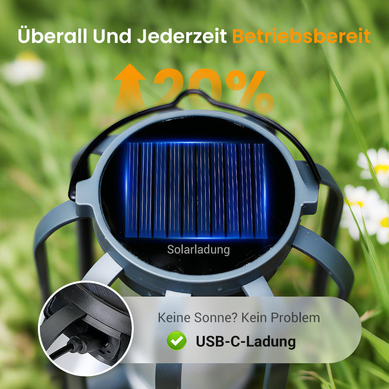 🔥Upgraded flackernde Flamme Solar Laterne im Freien wasserdichtes Licht