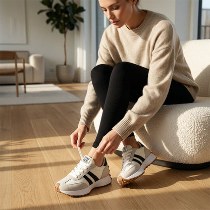💎 57% RABATT! 💎 Damen-Freizeitschuhe – Klobige Sneaker mit 4 cm Platform, Rutschfest & Retro-Design in 6 Farben 🥿🌈