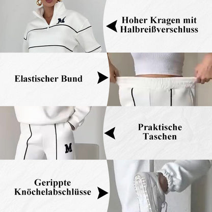 Lässiges Sweatshirt 2-teiliges Set mit Linie