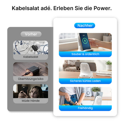 🔥 50 % RABATT 🎁 Multifunktionale kabellose Halterung mit Schnellladegerät für Smartphones