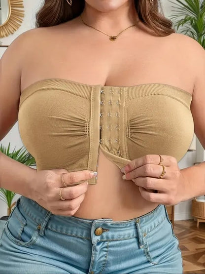 🎁Prime Day Sale 49% RABATT🔥Plus Size Strapless BH mit Frontverschluss & atmungsaktivem Material