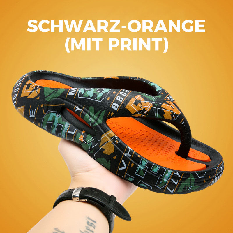 Bequeme Sommer-Flip-Flops mit dicken Sohlen