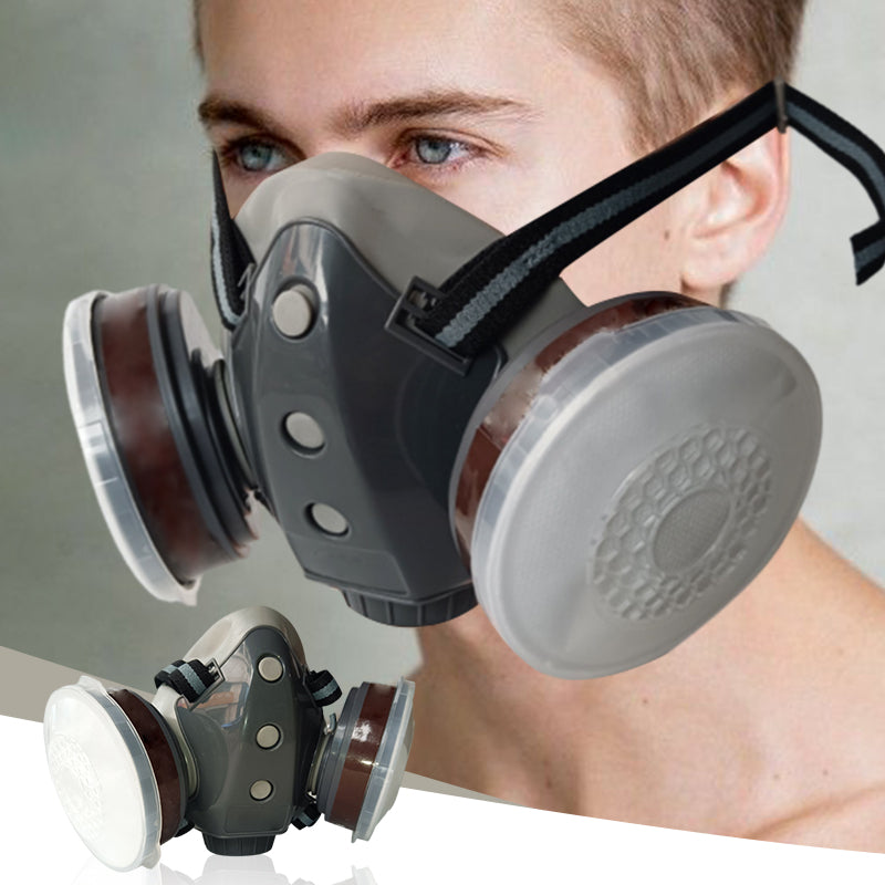💎 50% RABATT! ⛑️ Aktivkohle-Anti-Staub-Doppeltank-Gasmaske – Doppelfilter, Gas- & Partikelschutz, inkl. Schutzbrille 🔥