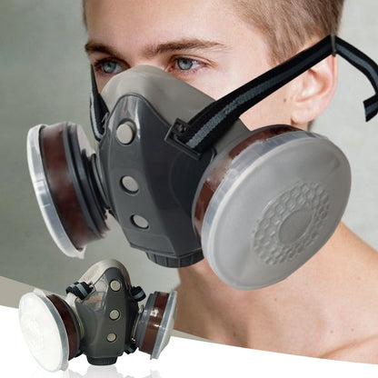 💎 50% RABATT! ⛑️ Aktivkohle-Anti-Staub-Doppeltank-Gasmaske – Doppelfilter, Gas- & Partikelschutz, inkl. Schutzbrille 🔥