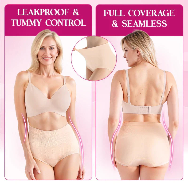 💥Jahresendausverkauf – 70 % Rabatt 💞 Auslaufsichere, hoch taillierte, bauchformende, poformende Unterhosen🎁
